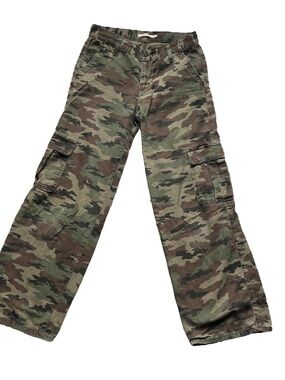 Levi's Superlow Loose Cargo Pants - Green Camo